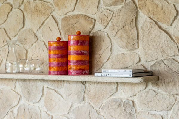 Opbergdoos Lilybelle pink/orange storage jar large