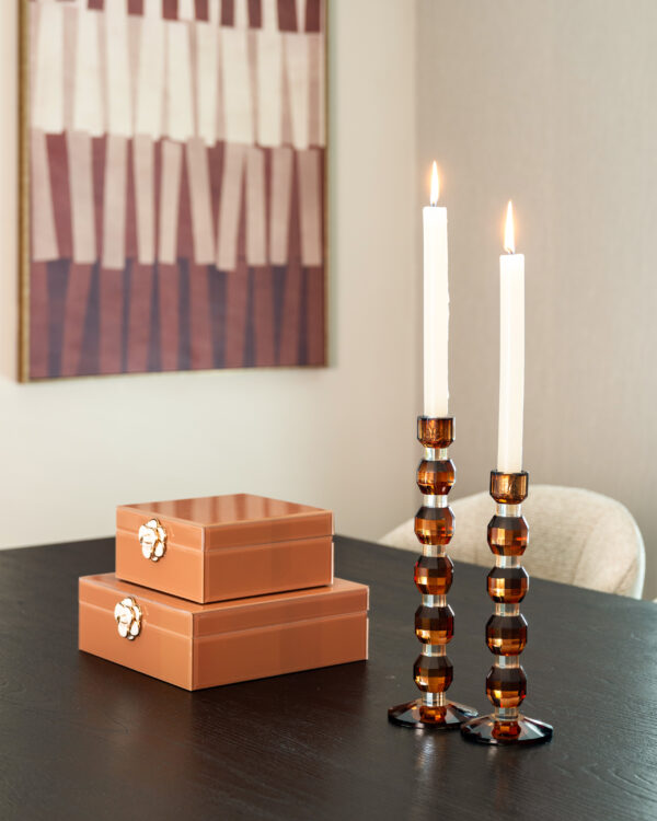 Opbergdoos Floral brown small