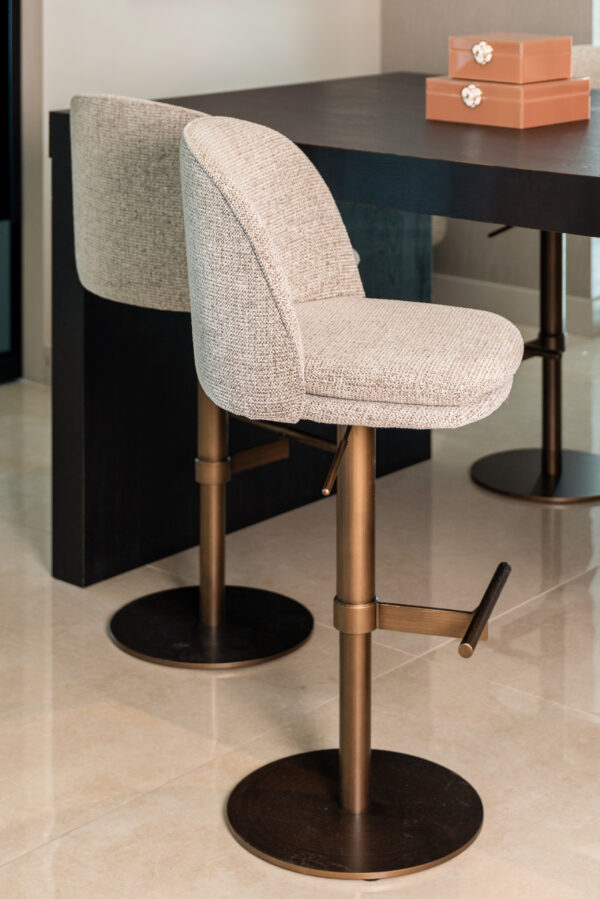 Barstoel Vesper mocca fancy swivel