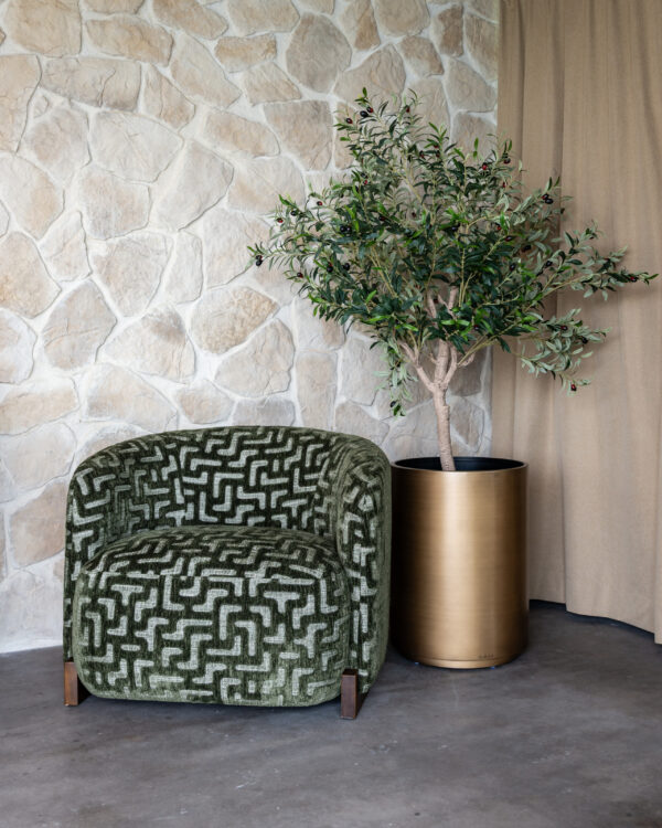Plantenbak Dira brushed gold 50Ø