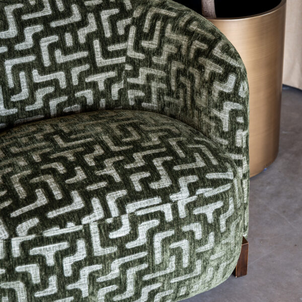 Lounge stoel Hannah moss labyrinth fire retardant