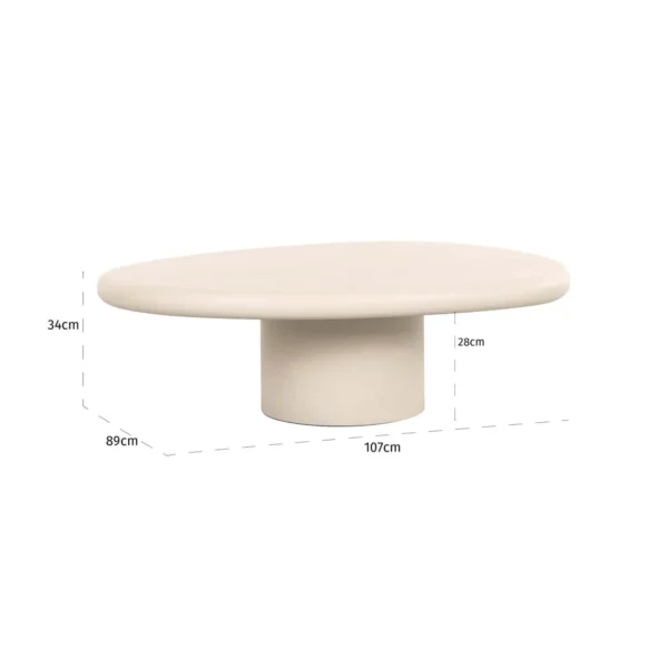 Salontafel Clayton beige 110x90