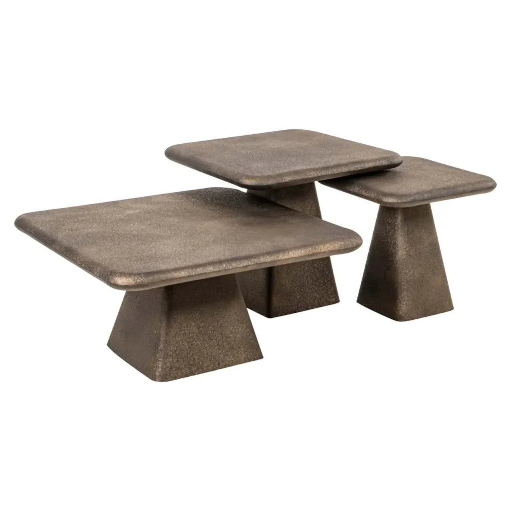 Salontafel Marlie goud (Set van 3)