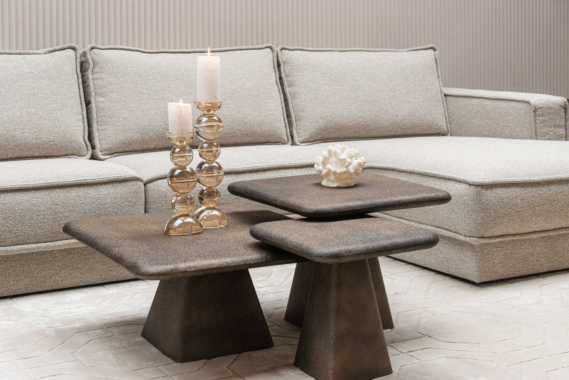 Salontafel Marlie goud (Set van 3)