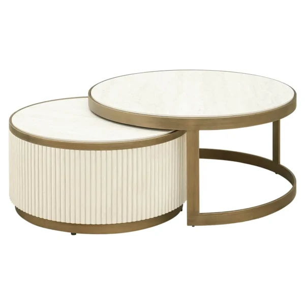 Salontafel Tivoli wit (Set van 2)