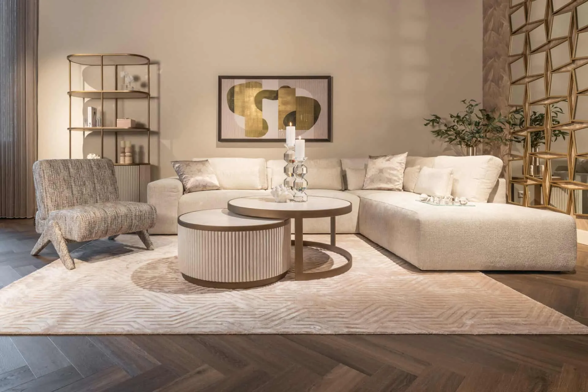 Salontafel Tivoli wit (Set van 2)
