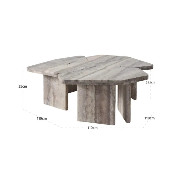 Salontafel Westin grijs (Set van 3)