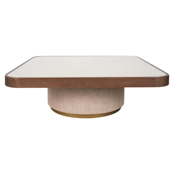 Salontafel Willox beige inclusief glas (Set van 2)
