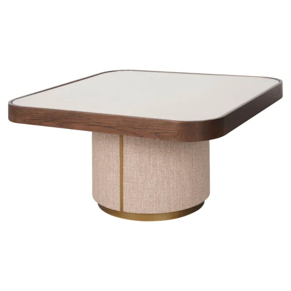 Salontafel Willox beige inclusief glas (Set van 2)