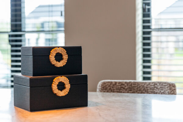Opbergdoos Amal black/gold small
