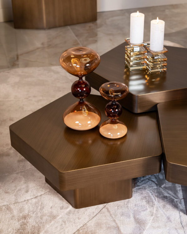 Salontafel Hexa brushed gold (Set of 3)