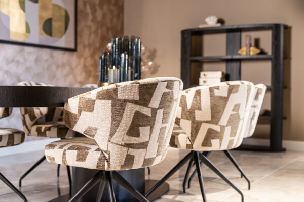 Eetkamerstoel Milly biscotti swivel