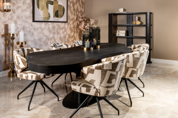 Eetkamerstoel Milly biscotti swivel
