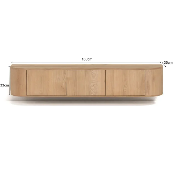 TV meubel Novero Zwevend Naturel 180 cm4
