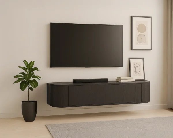 Tv meubel Novero Espresso Zwevend 140cm6